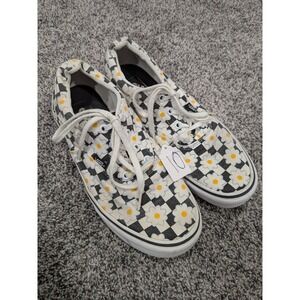Vans Daisy Checkered Sneakers Women's 10 Low Top Shoes Floral Retro Skater